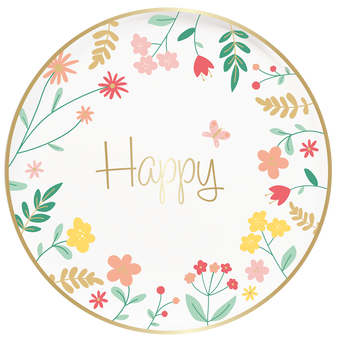 Image de Assiettes Fleur 18cm X6 - MESA