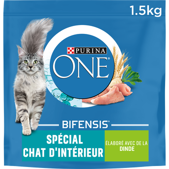 Image de Croquettes pour chat d'intérieur Dinde Céréales Complète PURINA ONE