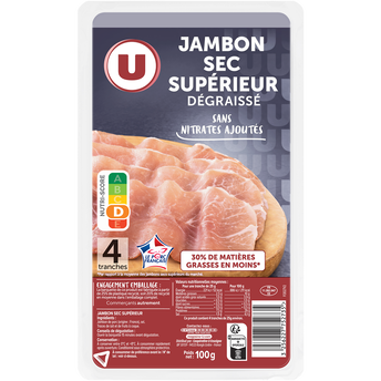 Image de U
Jambon sec supérieur dégraissé - x4 tranches