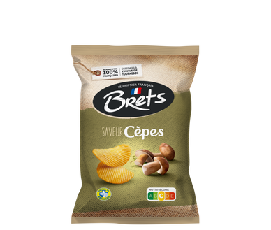 Chips saveur cèpes BRETS sachet 125g - Super U, Hyper U, U Express - www .