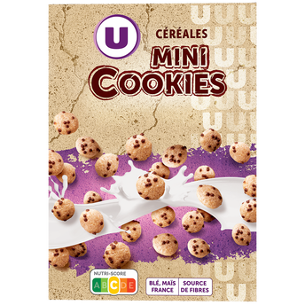Image de U
Céréales mini cookies, paquet