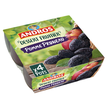 Image de Compote Pomme Pruneau ANDROS - 4 pots de