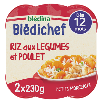 Image de Plat bébé riz aux légumes poulet dès 12 mois BLEDICHEF BLEDINA