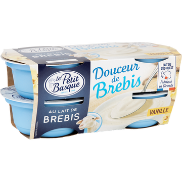 Le Petit Basque Douceur De Brebis À La Vanille Le Petit Basque, 4x100g