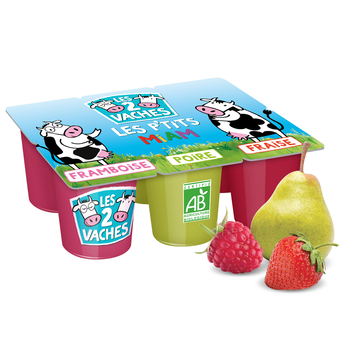 Image de Petit suisse aux fruits bio LES 2 VACHES