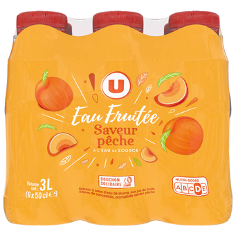 Image de U
Eau fruitée saveur pêche Pet