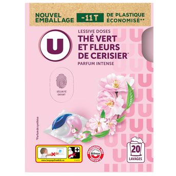 Image de U
Lessive en Capsules - Thé vert - 20 lavages - 260