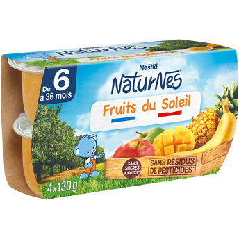 Image de Purée de fruits NATURNES Fruits du soleil