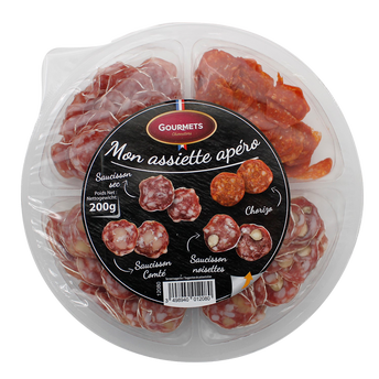 Image de Saucisson sec nature,noisettes,comte et chorizo LES GOURMETS DE