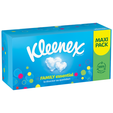 KLEENEX Boîte de mouchoirs cubique 3 épaisseurs 48 mouchoirs pas cher