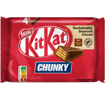 Image de Barres de chocolat au lait Chunky KITKAT - 4 barres de