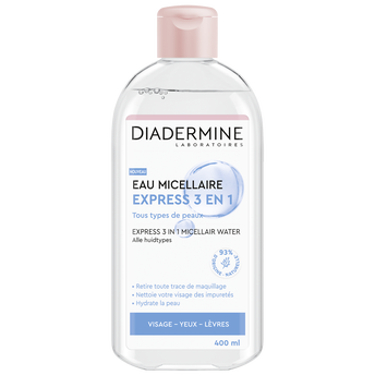 Image de Eau micellaire express 3en1 visage et yeux DIADERMINE, flacon de