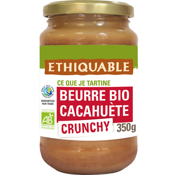 Image de ETHIQUABLE - Beurre de cacahuètes crunchy BIO - le pot de