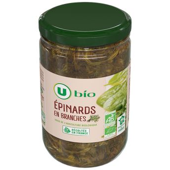 Image de U BIO
Epinards en branches - Bocal