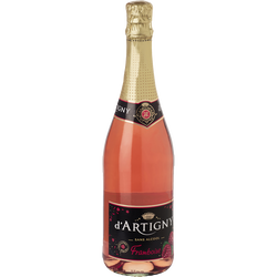 Cocktail sans alcool pétillant framboise D'ARTIGNY, bouteille de 75cl