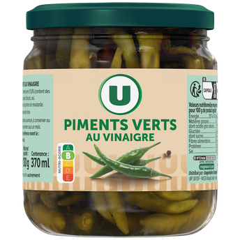 Image de U
Piments verts au vinaigre bocal 37cl