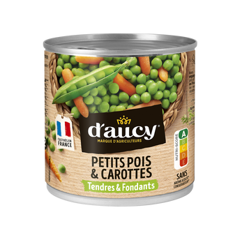Image de Petits pois et carottes extra tendres D'AUCY - Boîte de 265g net