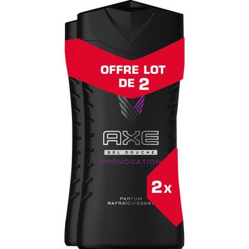 Axe Gel Douche Provocation Axe, 2 Flacons De 250ml