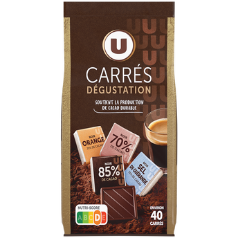 Image de U
Chocolat carré dégustation 4 variétés