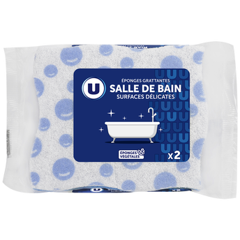 Image de U
Éponges grattantes végétales blanc décorées pour salle de bain