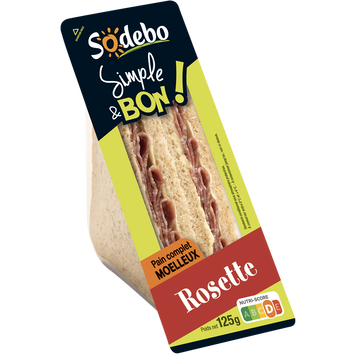 Sodeb'O Sandwich Classic Complet Et Rosette Sodebo, 125g