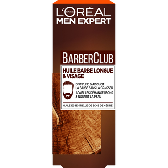 Image de Huile Barbe et Visage Apaisante Bois de cèdre L'OREAL PARIS - Flacon