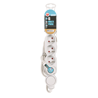 Image de U
Bloc 6 prises en plastique recyclé 16A fiche