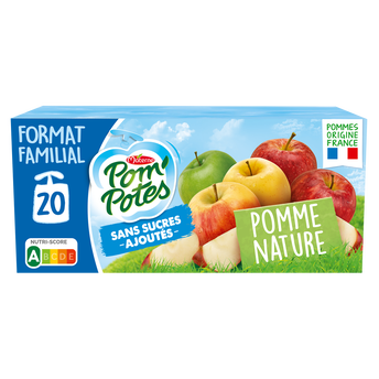 Image de Compotes Gourdes Sans Sucres Ajoutés Pomme Nature POM'POTES