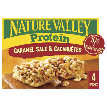 Image de Barres céréales Protein caramel & cacahuètes NATURE VALLEY