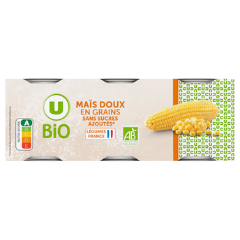 Image de U BIO
Maïs doux en grains - 3 boîtes de