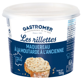 Image de Rillettes de maquereau à la moutarde GASTROMER, pot de