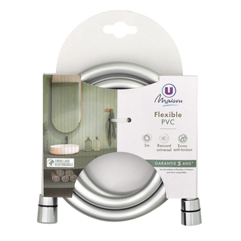 Image de U MAISON
Flexible en pvc 2m gris-ecrou conique f1/2