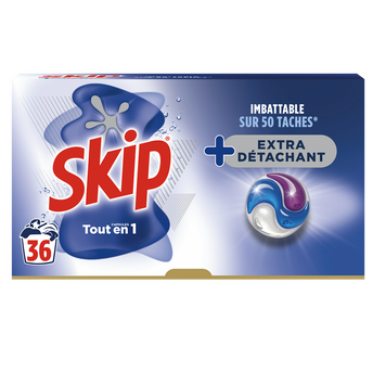 Image de SKIP - Lessive en Capsules - 3 en 1 - 36 lavages - 0,763