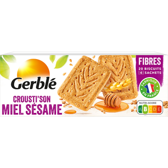 Image de Biscuits crousti'son miel sésame GERBLE - 4x5