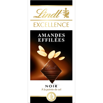 Image de Chocolat noir et amandes effilées EXCELLENCE LINDT, Tablette de