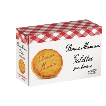 Image de Biscuits Galettes au beurre frais BONNE MAMAN, 12 pièces