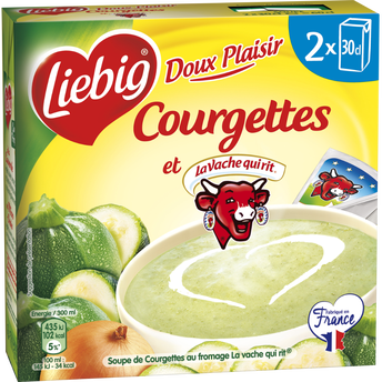 Image de Soupe courgettes au fromage la vache qui rit LIEBIG, 2 briques de