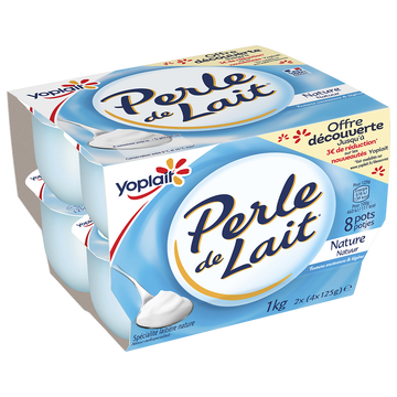 Yoplait Perle De Lait Nature Yolait 8x125g Offre Découverte
