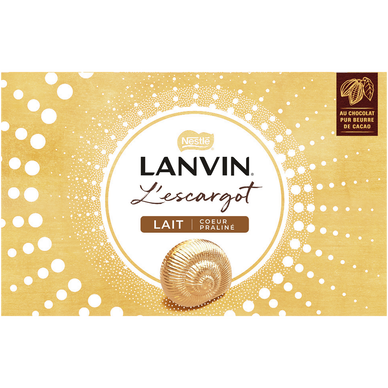 L'escargot chocolat au lait LANVIN, boîte de 164g - Super U, Hyper U, U  Express 