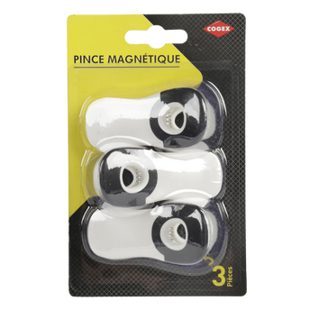 Image de Pince magnétique 3 pièces blanc