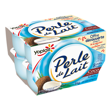 Yoplait Spécialit.laitière Sucrée À La Noix De Coco Perle De Lait 8x125g Offredécouverte
