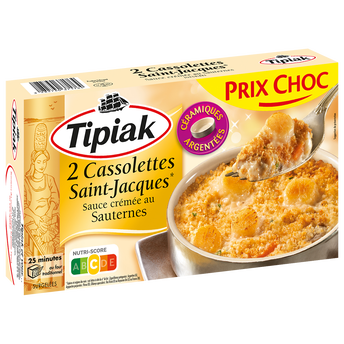 Image de Cassolettes Saint Jacques sauce crémée au sauternes TIPIAK, x2