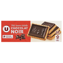 Petit Beurre Tablette Chocolat Noir U 150g Super U Hyper U U Express Www Coursesu Com