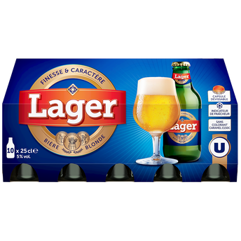Image de U
Bière blonde Lager 5° pack bouteille