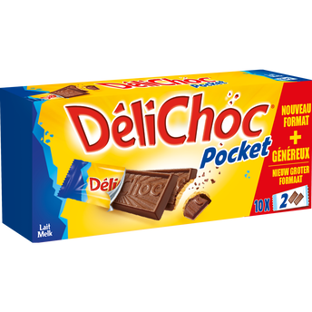 Image de Gâteau chocolat au lait DELICHOC, pocket
