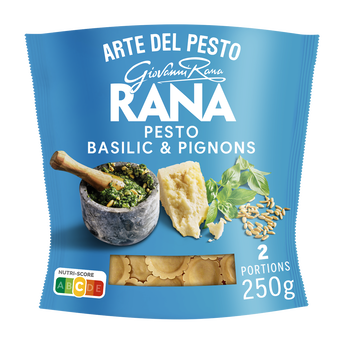 Image de Pâtes Fraiches Girasoli Pesto alla Genovese basilic et pignons RANA -le paquet de