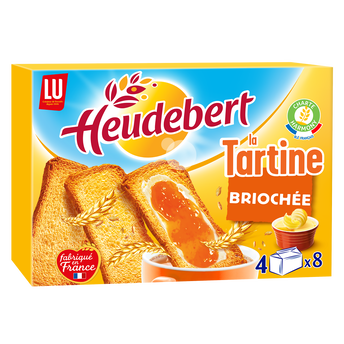 Image de Tartines de pain briochées HEUDEBERT - Paquet de 32 tranches