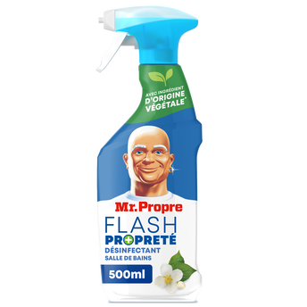 Image de Spray Désododorisant Nettoyant pour salle de bain fleurs blanchesMR PROPRE
