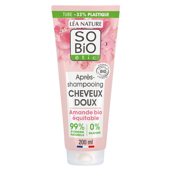 Image de Après-shampooing cheveux doux lait amande/protéines riz SOBIO