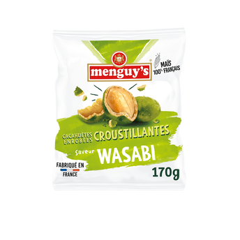Image de Cacahuètes enrobées croustillantes wasabi MENGUY'S